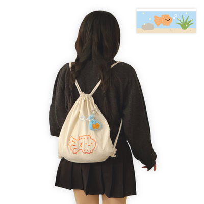 Fuka Fuka Studio Fish String Backpack
