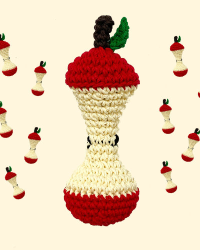 Amicong Apple Rib Bone Dog Toy