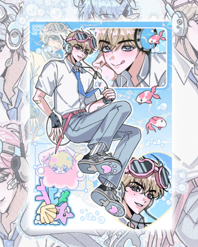 Mangsu Shop Midsummer Water Scale Rin Postcard