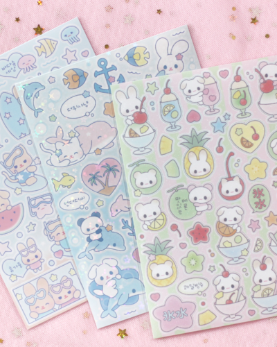 Angora Lora Summer Sea Fruit Bingsu Sticker 3 Types