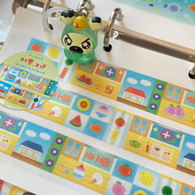 Kkini Design Summer Zip Patchwork Masking Tape