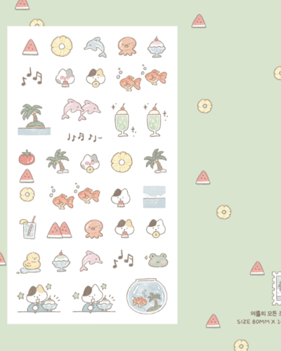 Nemo Space Summer All the Pieces Seal Sticker