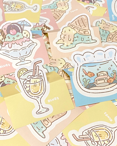 Blues Summer Imitation Paper Pack