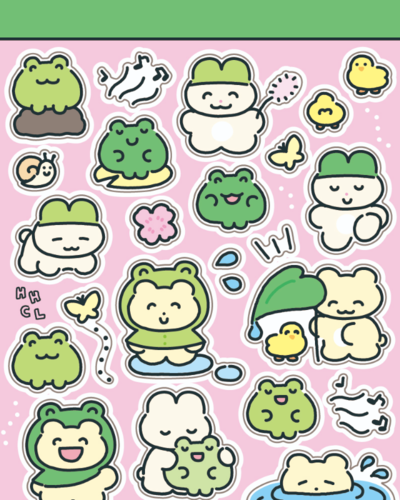 HihiClub Spring Frog Seal Sticker