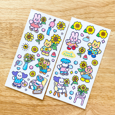 [Ppomppomp Studio] Happy Summer Seal Sticker Set