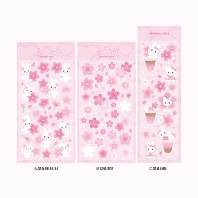 [Angora Lora] Cherry Blossom Sticker 3 Type