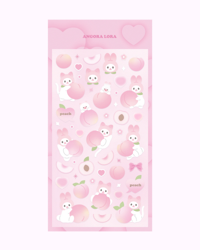 Angora Lora Soft Peach Sticker