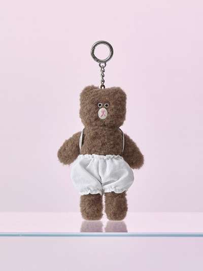 MNH Brown Namhee Plush Backpack Keyring