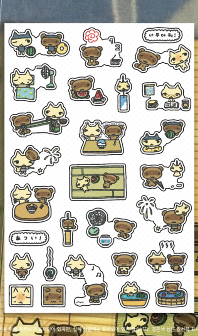 Nekomade Soup Mini Summer Diary Transparent Sticker