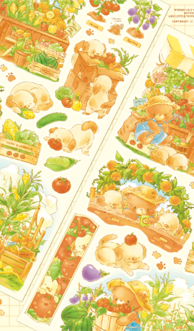 Dear Dolly Retriever Summer Farm Vintage Sticker