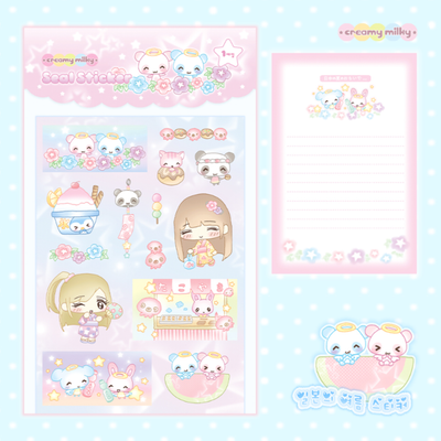 Creamy Milky Japanese Summer Sticker