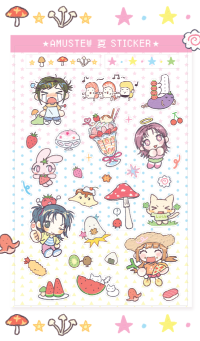 AmuStudio Summer Ae Clear Sticker