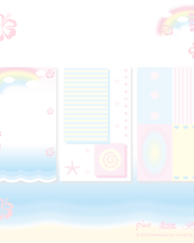 Pearliver Button A6 Summer Vacation Refill Set