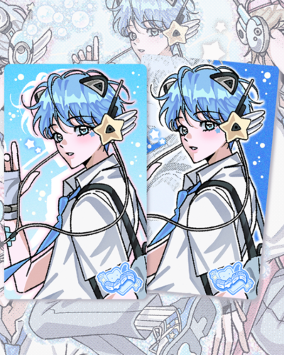 Mengsusangjeom Mid-Summer Water Scales Crinkly Photocard