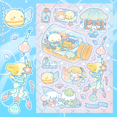 Cotton World Shell Craft Sticker