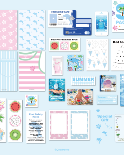 Color Palette Summer Sticker Pack
