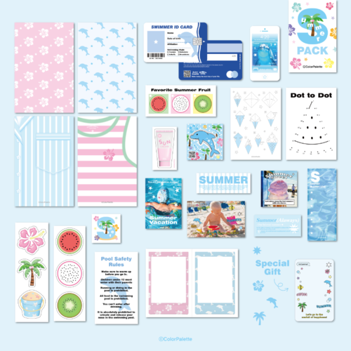 Color Palette Summer Sticker Pack