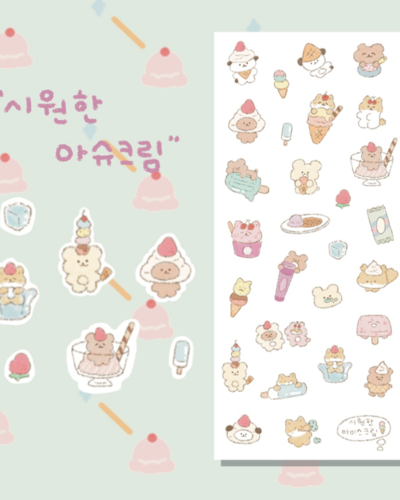 Popok Popok Shop Cool Ice Cream Sticker