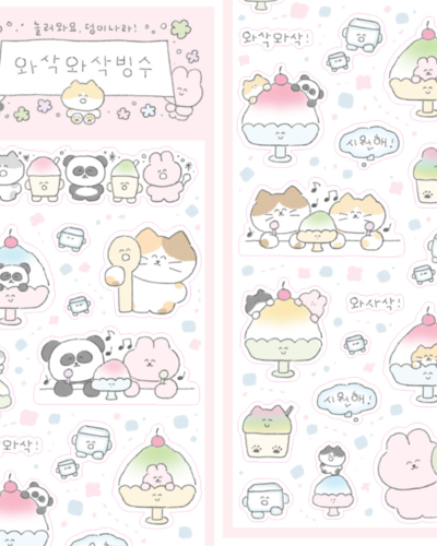 Dung-i-nara Crunch Crunch Shaved Ice Seal Sticker