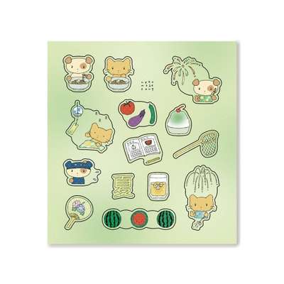 Neko Made Soup Cut Sticker Our Summer Vacation