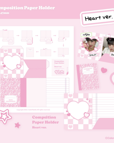 Color Palette Composition Paper Holder Heart