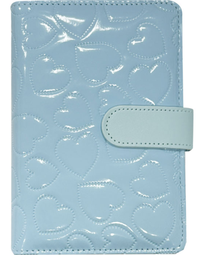 Abubble Crush A6 Soft Magnet Button Diary Binder Blue