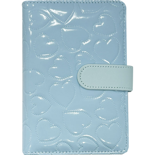 Abubble Crush A6 Soft Magnet Button Diary Binder Blue