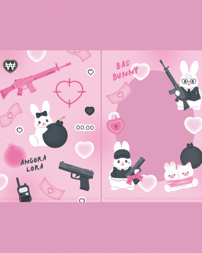 [Angora Lora] Villain Bunny Photocard Mini L-Holder