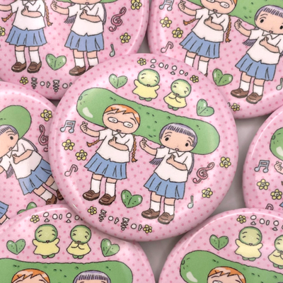 Baeknyeon Bookstore Cucumber Love Squad Pin Button