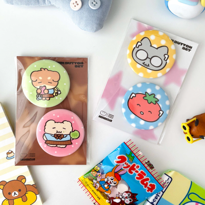 HiHi Club x Fuka Fuka Studio Pin Button Set 2type