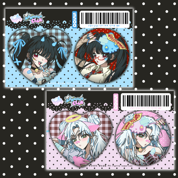 Mengsusangjeom Devil Angel Pin Button Set 2 Type