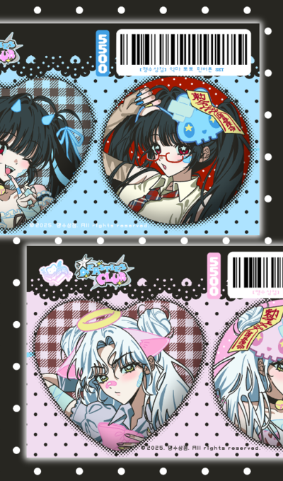 Mengsusangjeom Devil Angel Pin Button Set 2 Type