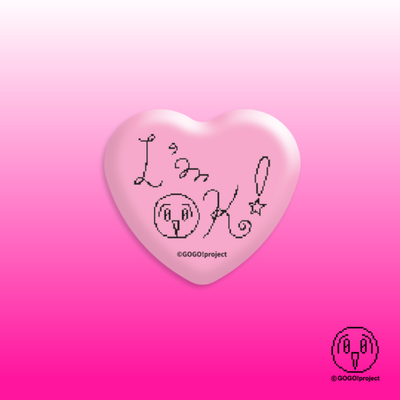 GoGo Project I'm OK! Heart Pin Button