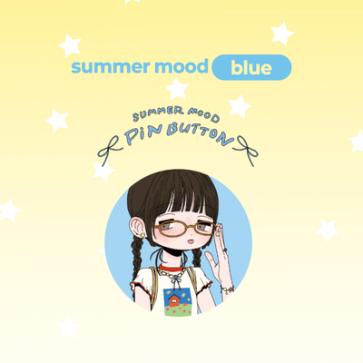 Chil Young Chil Summer Mood_01 Blue Pin Button