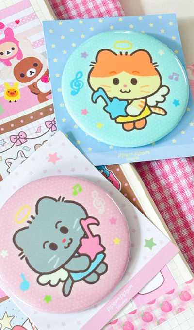 Ppomppomp Studio Glow-in-the-Dark Pin Button 2 Types