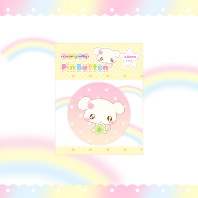Creamy Milky Kawaii Puppy Pin Button