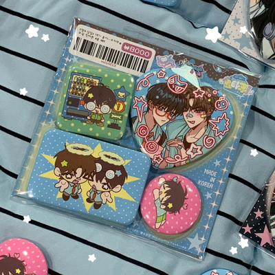 Mangsu Shop You Like Otaku Collection Glossy Pin Button Set