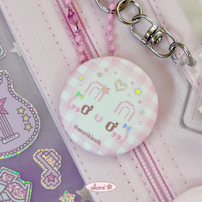 Frost Flower Happy Pin Button