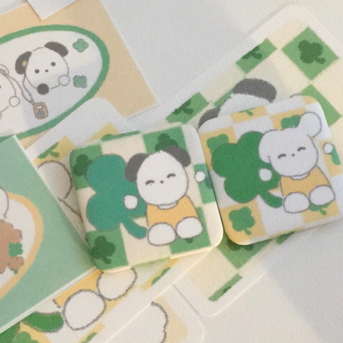 [Hinakuu] Lucky Puppy Pin Button