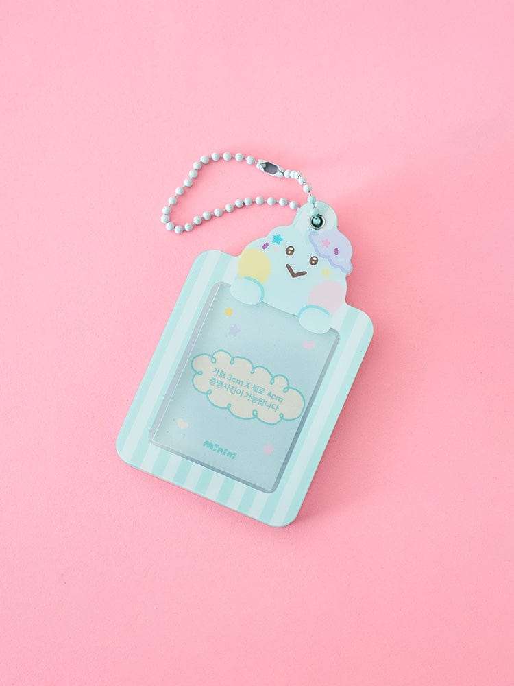 LINE Friends Minini Lenini Ice Cream ID Photo Keyring