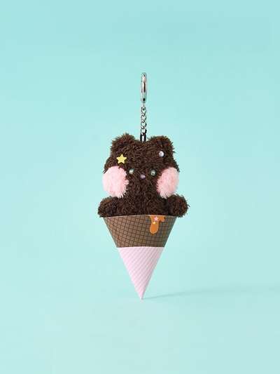 Line Friends Mini Mini Bunny Ice Cream Keyring