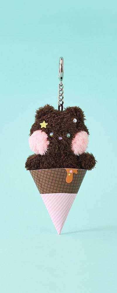 ラインフレンズ ミニ ミニニ ブニニ アイスクリーム キーリング