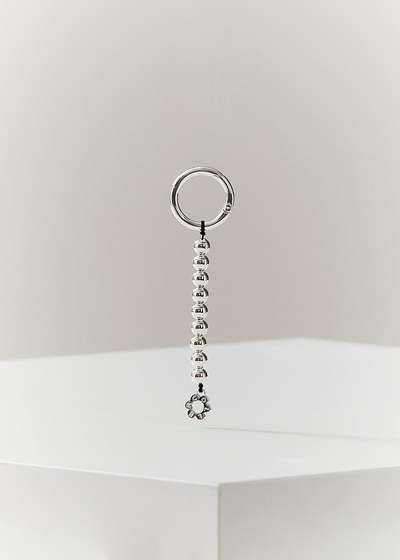 Colle Metal Custom Bead Keyring Silver