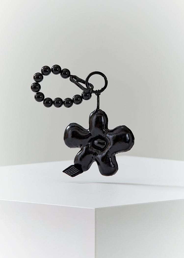 Kolae Melting Flower Padded Keyring Black