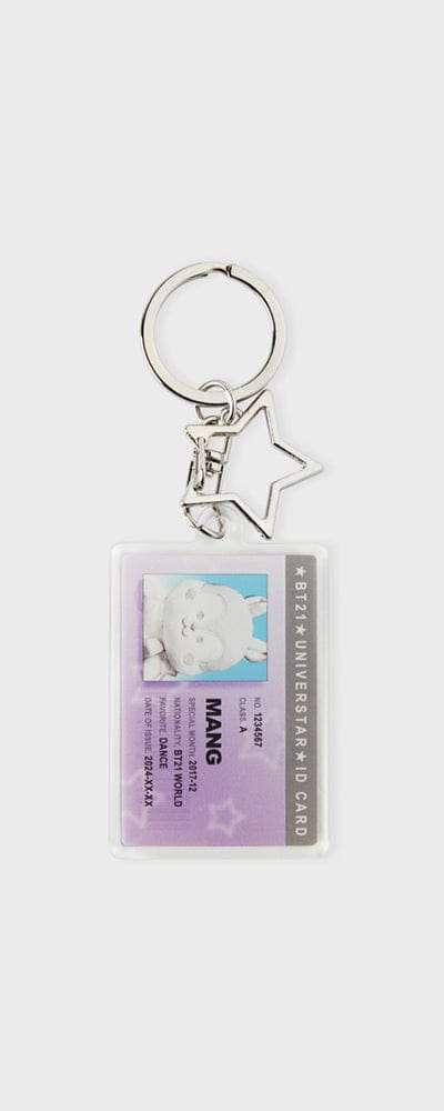 BT21 MANG シルバーエディション IDカード アクリルキーリング