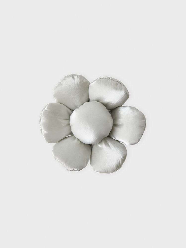 Collet Flower Padded Sticker Pearl Gray