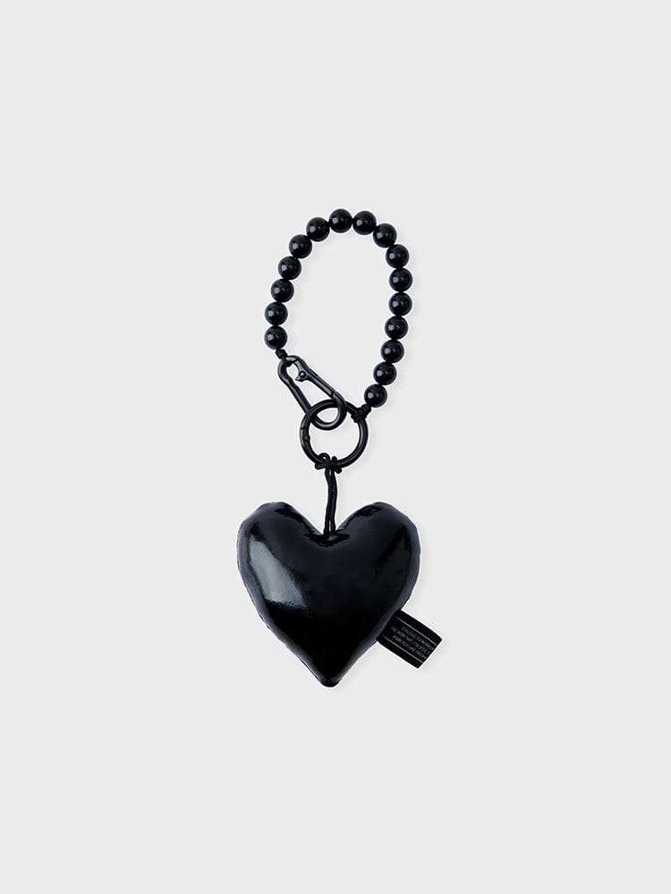 Colle Heart Padded Keyring Black