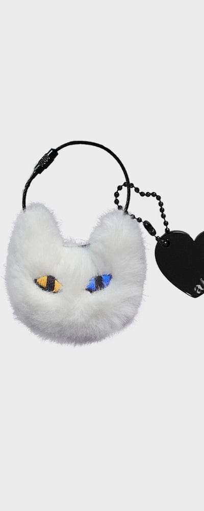 AB FABRIC もふもふ キーリング White Odd