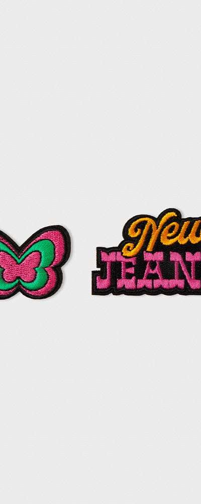 NJ X コレ Get Up 蝶 ワッペン リバース スティコン 2個入り
