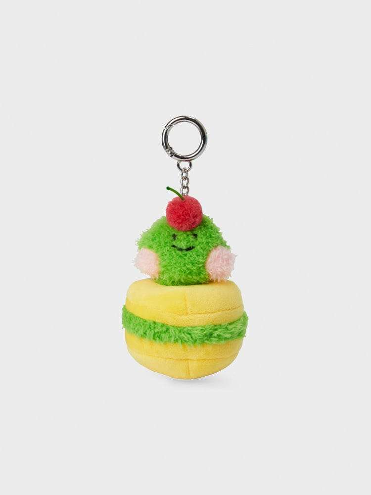 LINE FRIENDS Mini Minini Renini Bakery Cherry Macaron Figure Keyring